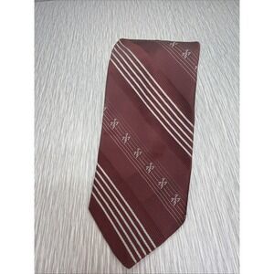 Vintage Boeing 757‎ Tie Aviation Embroidered Burgundy Stripe Pilot Gift